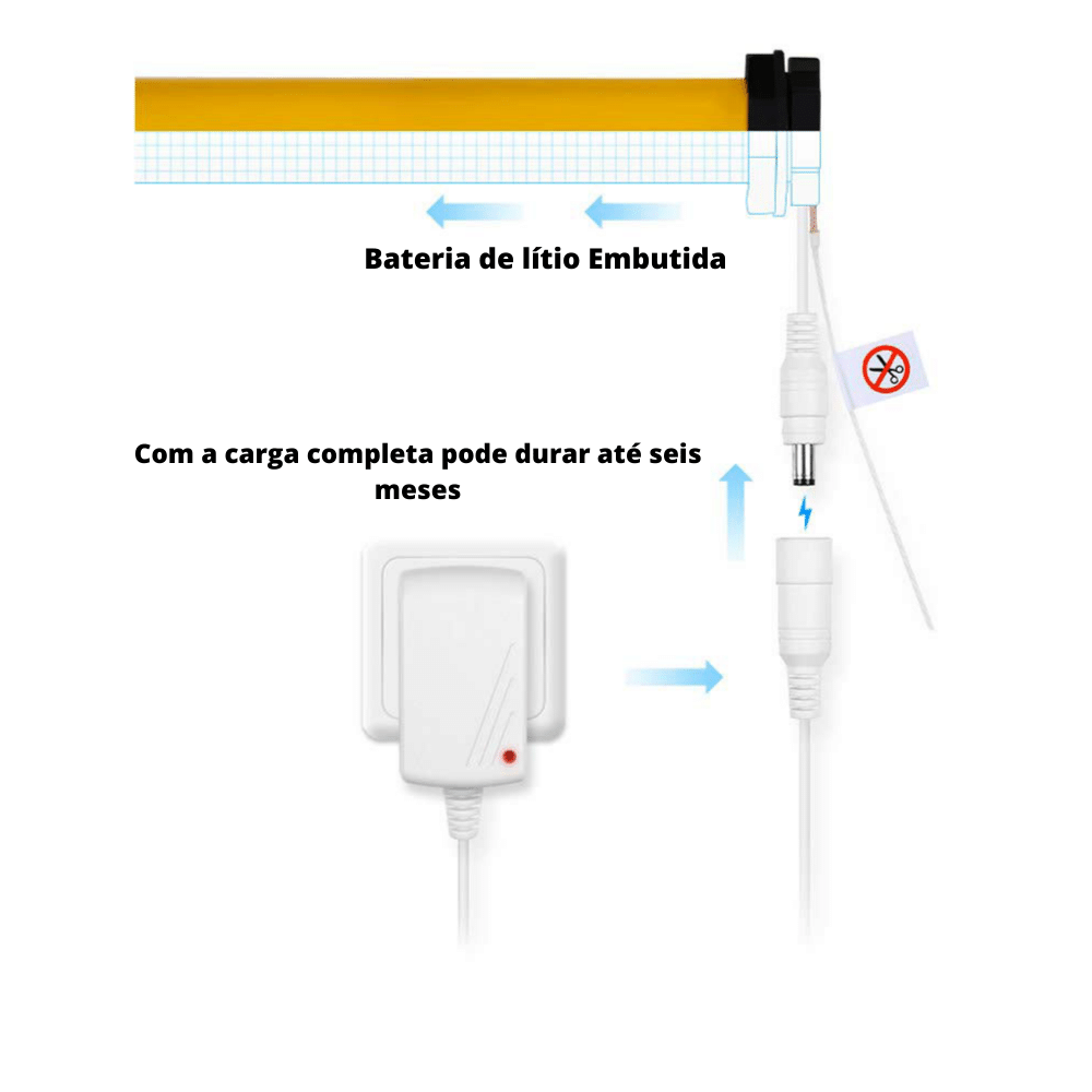 Motor Tubular MT-C/25mm-1.2N.m-30rpm Recarregável - Imagem 2